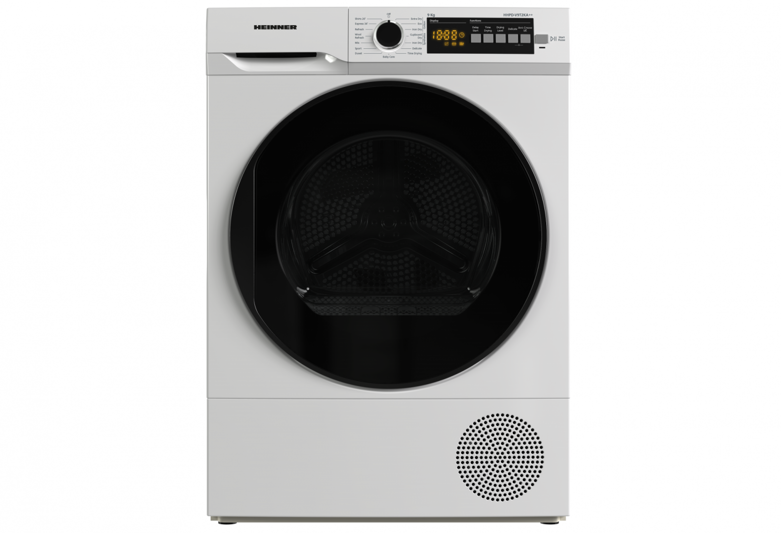 Uscatoare de rufe - Uscator de rufe HEINNER HHPD-V9T2KA++, 9 kg, Clasa: E, Alb