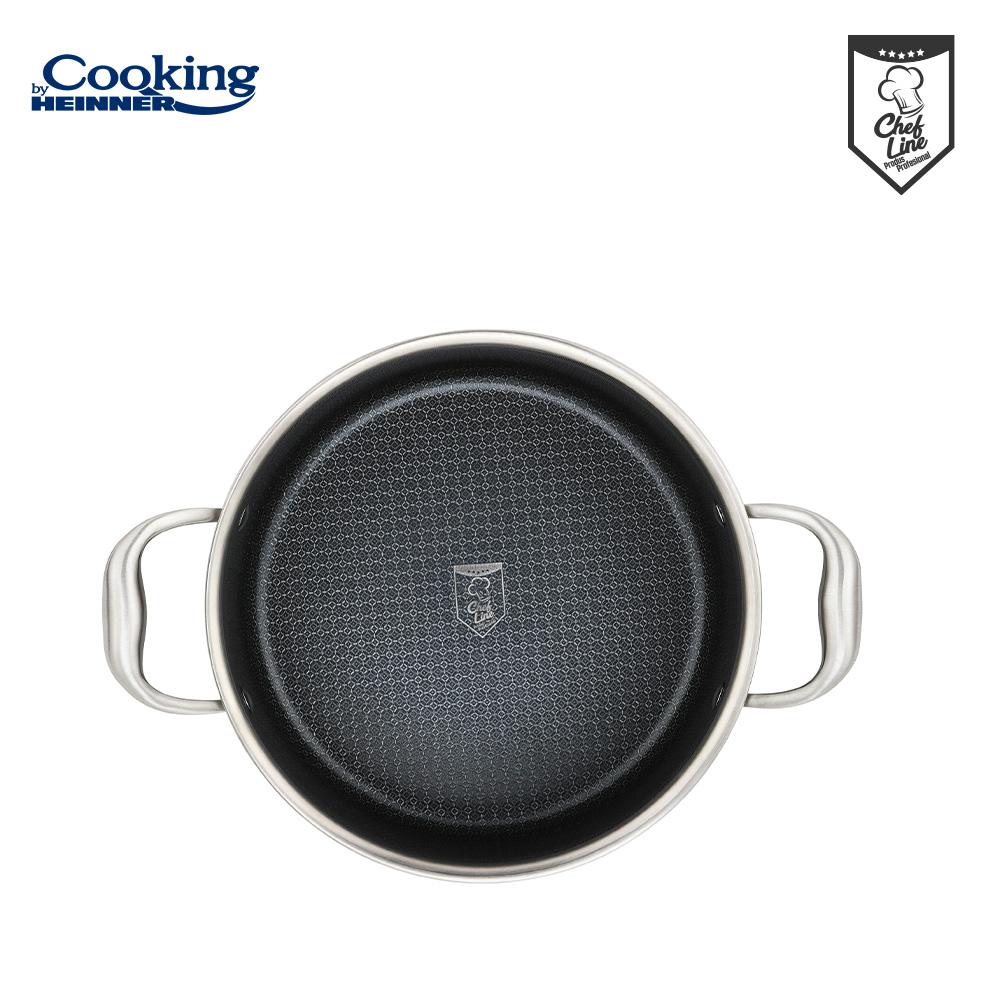 SEMIOALA INOX+CAPAC STICLA IN 3 STRATURI 24x12 CM, 5 L, TITANIUM3, COOKING BY HEINNER [2]