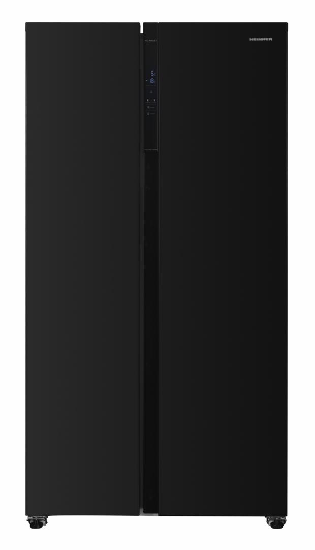 Side by side - Side by Side HEINNER HSBS-H442NFBKE++, No Frost, 442 L, Clasa E, Negru