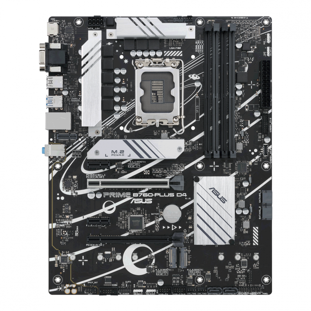 Placa de baza ASUS PRIME B760-PLUS D4, LGA 1700, DDR4, ATX [1]