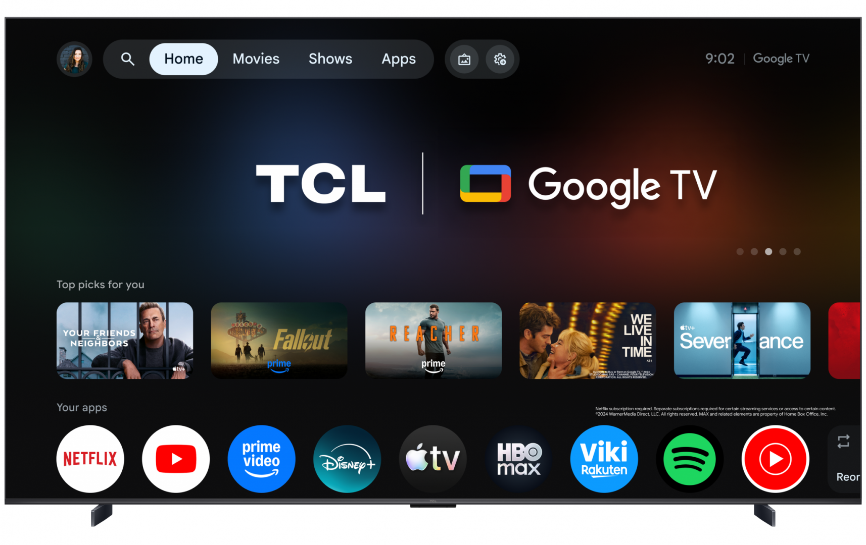 Televizoare - Televizor TCL SQD-MiniLED 98MSQLED80L, 248 cm, Smart Google TV, 4K, Onkyo (Model 2026)