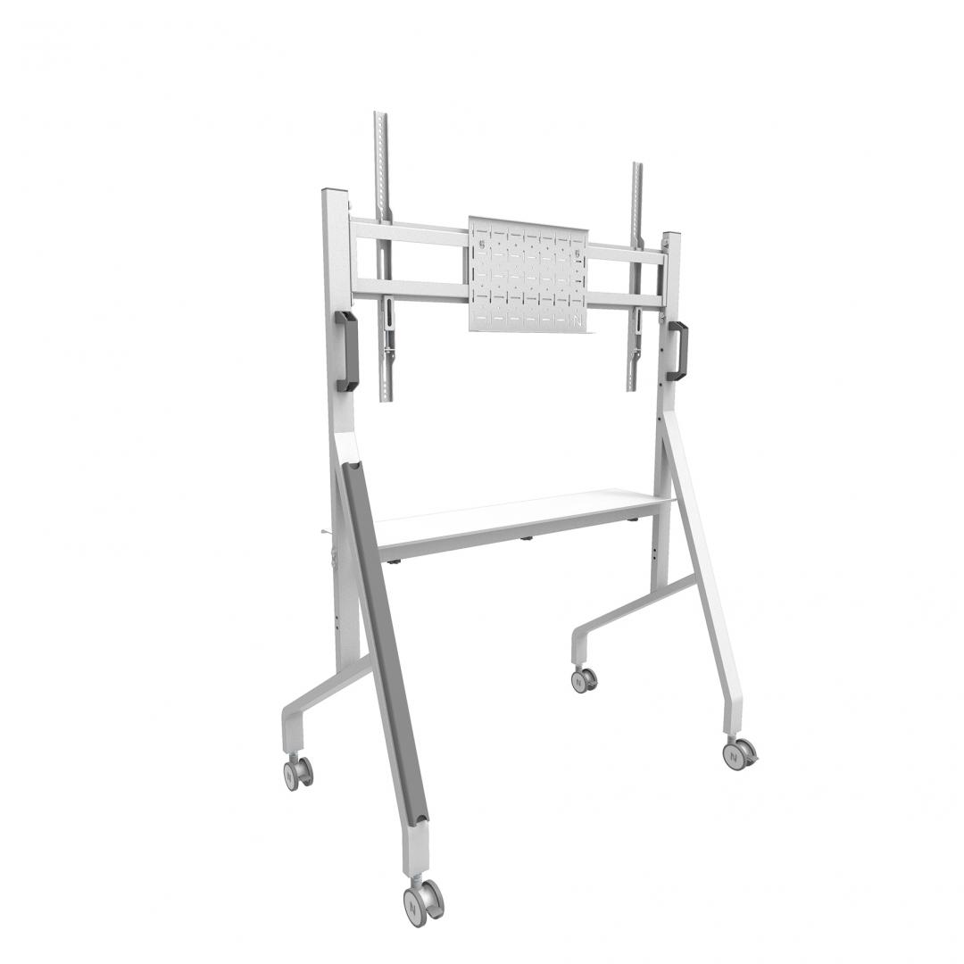 Suporturi TV / Monitor - Stand mobil de podea Neomounts 55"-86" 76kg VESA 100x100 - 900x600 alb