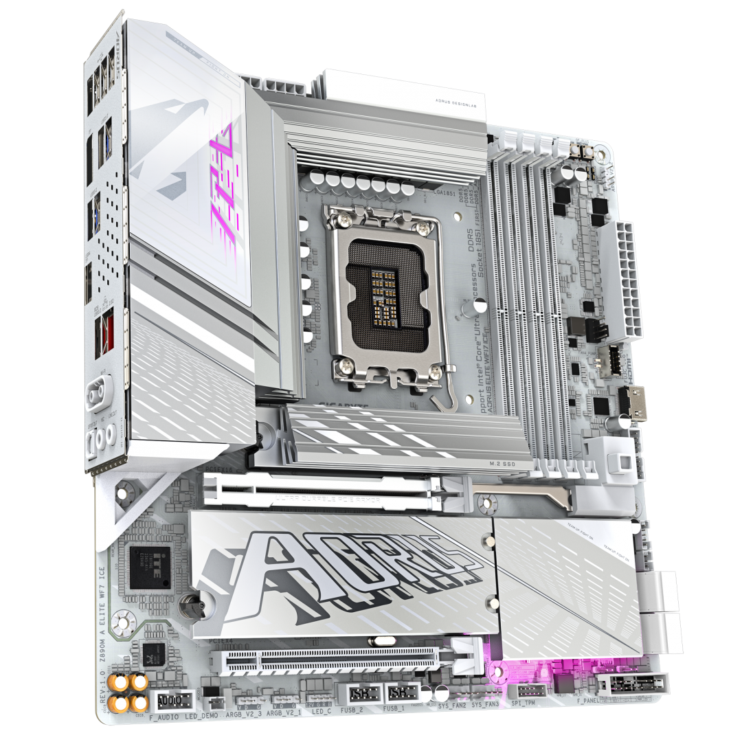 Placa de baza Gigabyte Z890M AORUS ELITE WIFI7 ICE, Socket 1851, DDR5, Micro-ATX [2]