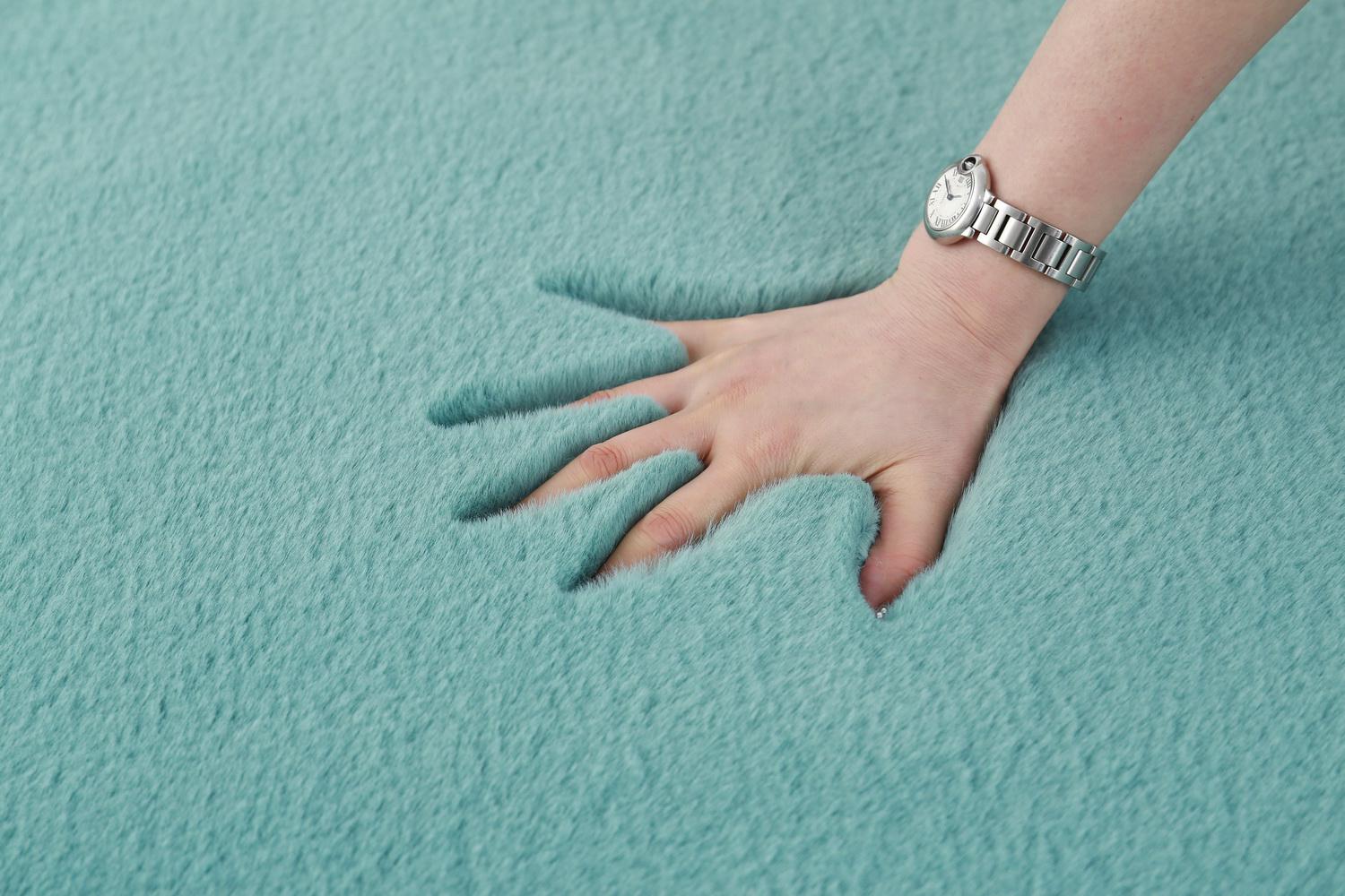 Covor Heinner Shaggy soft blanita Turcoaz 200x300 cm [2]