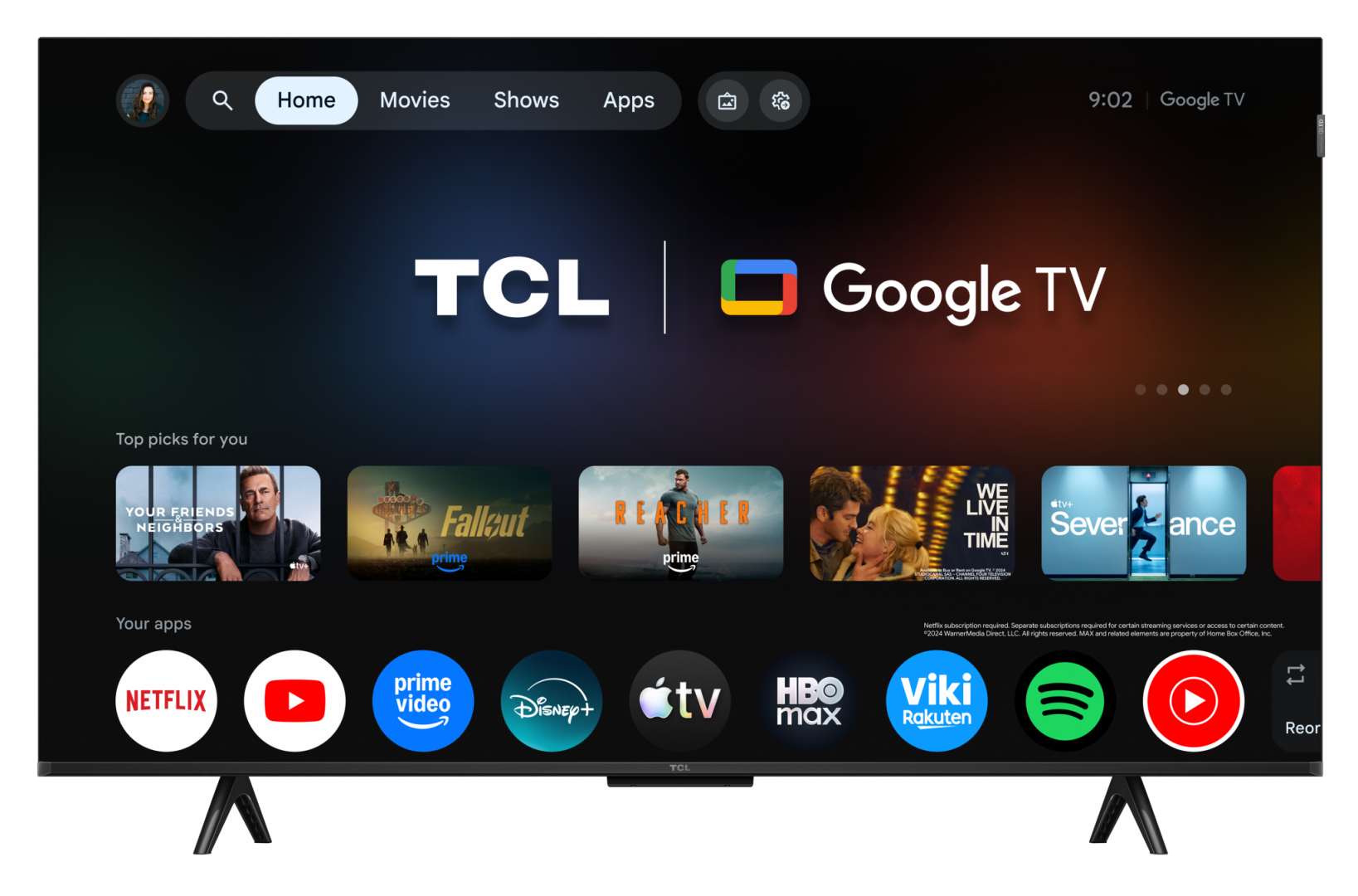 Televizor TCL QLED 43QLED780L, 108 cm, Smart Google TV, 4K, (Model 2026) [1]