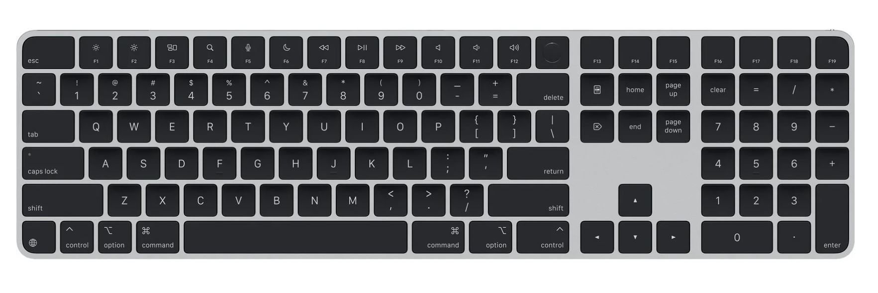 Periferice PC - Apple Magic Keyboard (2024) w Touch ID and Numeric Keypad - Romanian - Black Keys