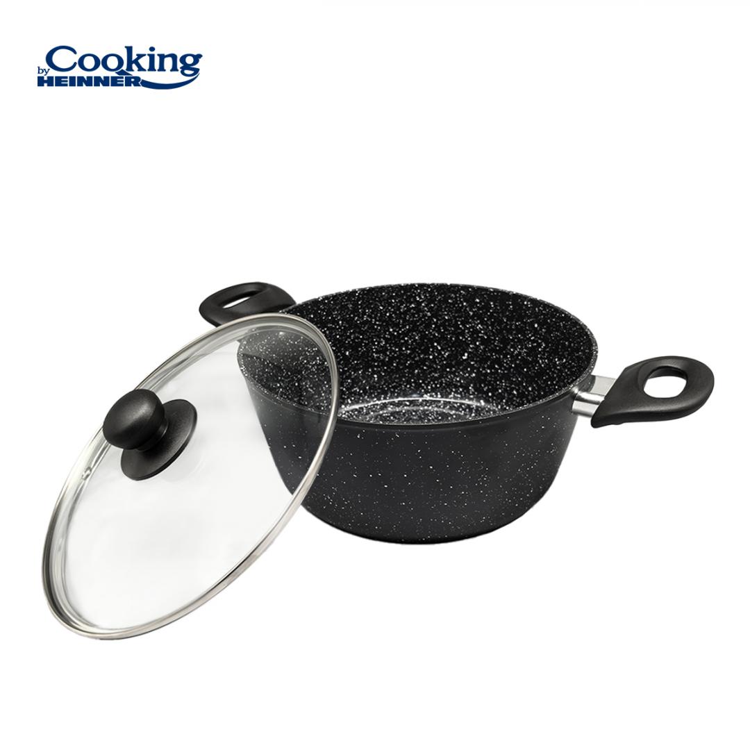 Oale si cratite - SEMIOALA ALUMINIU FORJAT 24x10 CM,3.8L,ONIX, COOKING BY HEINNER
