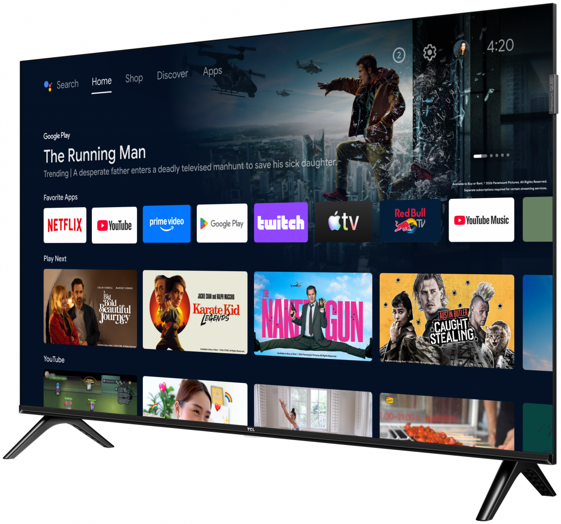 Televizor TCL QLED 43S5L, 108 cm, Smart Android TV, Full HD, Clasa F (Model 2026) [1]