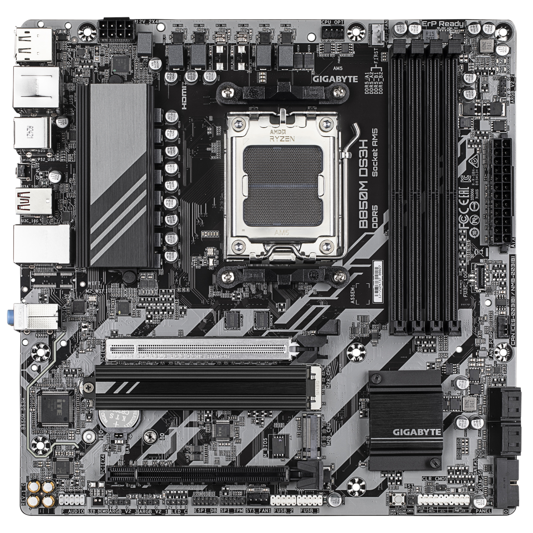 Placa de baza Gigabyte B850M DS3H, Socket AM5, DDR5, Micro-ATX [1]