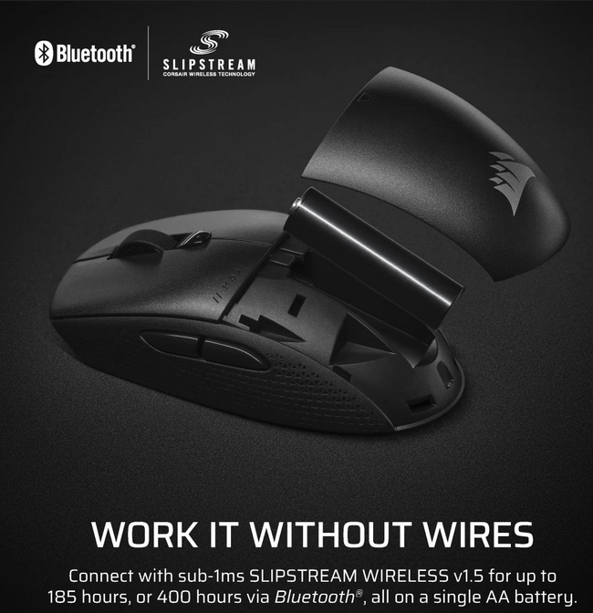Mouse Gaming Wireless CORSAIR M55, 24000 dpi, Negru [4]