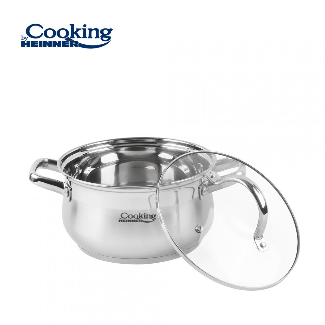 SEMIOALA INOX+CAPAC, 20 X 11.5 CM, 3.6 L, AMIRA, COOKING BY HEINNER [1]