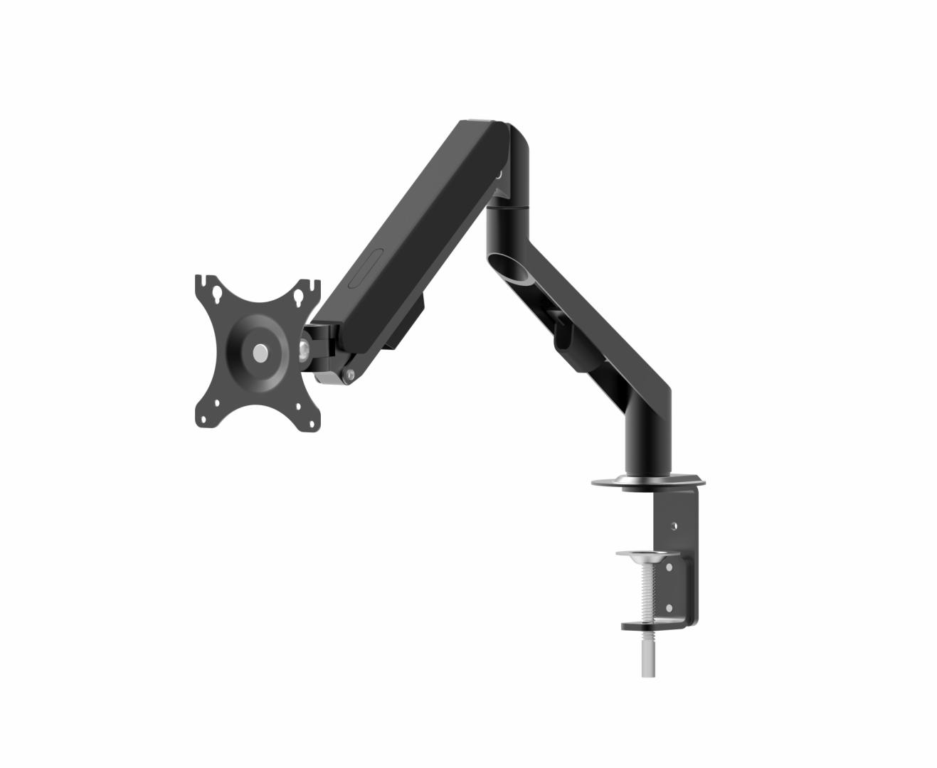 Suport monitor Serioux MM1101, tip: arc cu gaz, reglarea poziției unghiului de înclinare: -45 / + 90 °, pivotant: 180 °, rotatie pentru ambele brate: 360 °, VESA: 75x75mm & 100x100mm, greutate maxima  [1]
