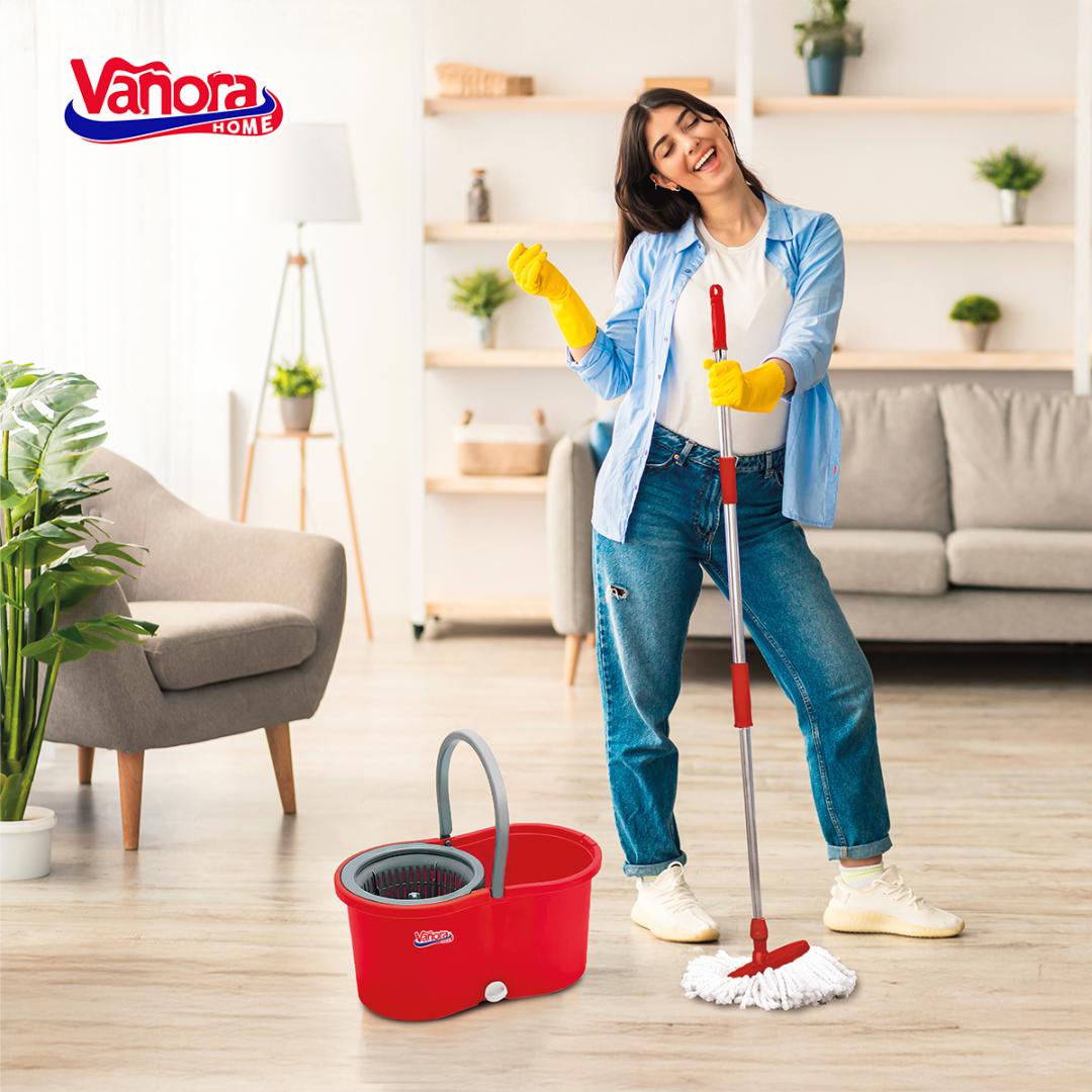 SET CURATENIE CU MOP ROTATIV, CLEAN360, ROSU [3]