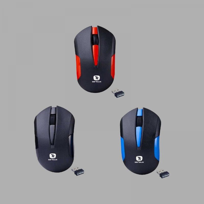 Mouse Serioux wireless, Drago 300, 1000dpi, negru, baterie AA inclusa ,receptor nano, blister, USB [1]