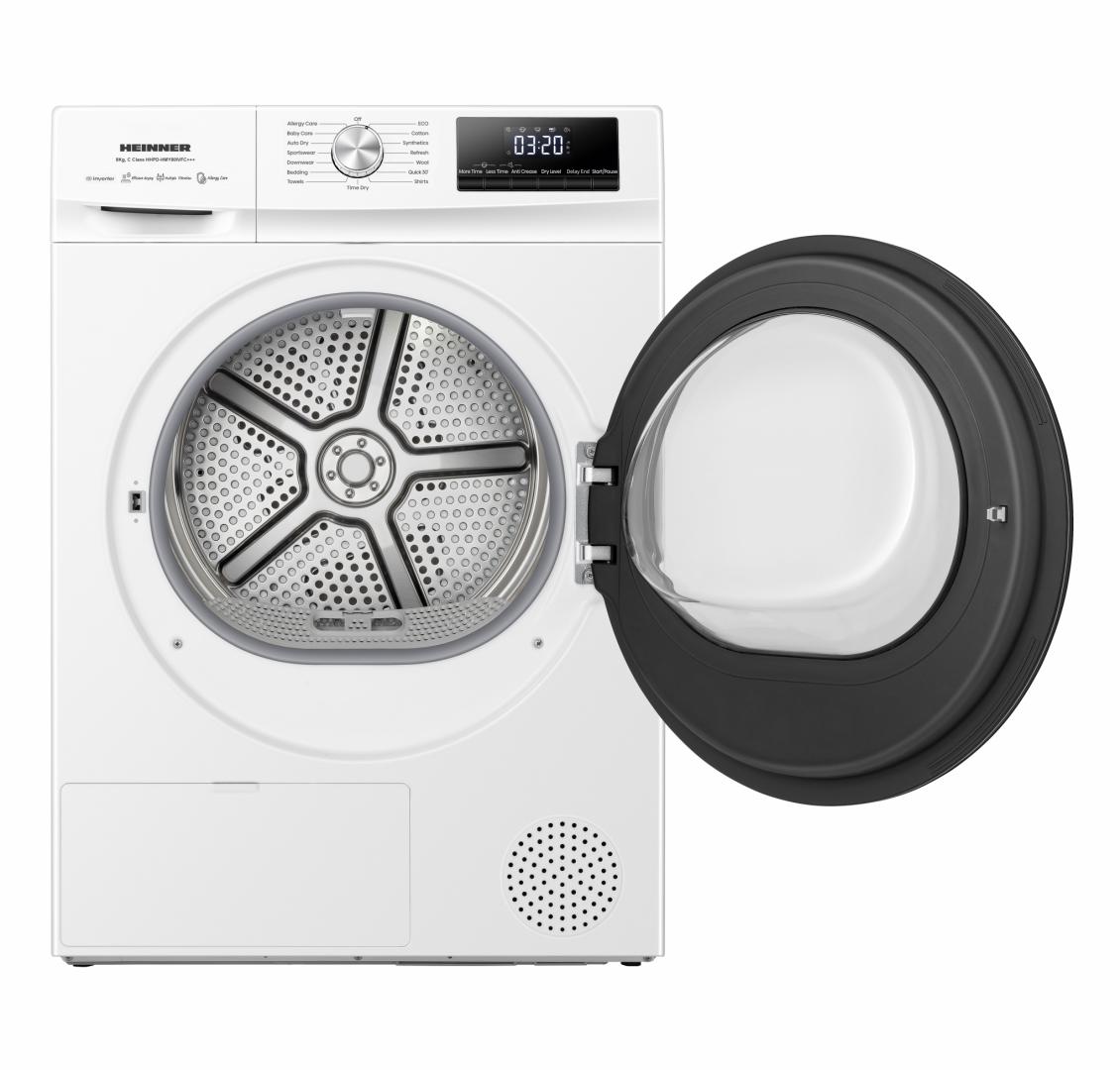 Uscator de rufe HEINNER HHPD-HMY80IVFC+++, 8 kg, Inverter, Clasa: C, Alb [2]