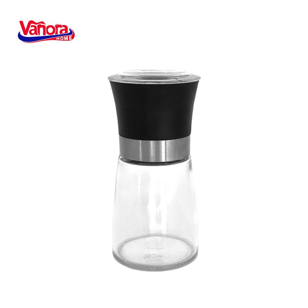 Rasnite & dozatoare condimente - RASNITA CERAMICA SARE&PIPER 13.5CM, NEGRU, VANORA HOME
