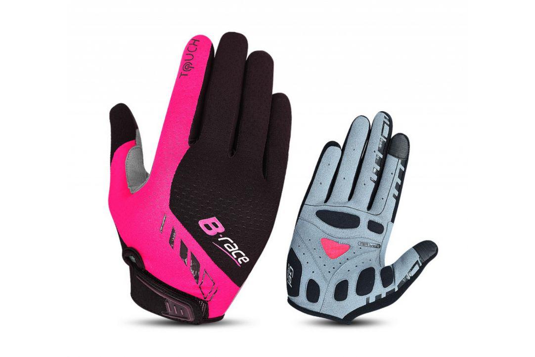 Accesorii ciclism - MANUSI PRO B-RACE CU GEL NEGRU/FUXIA, M