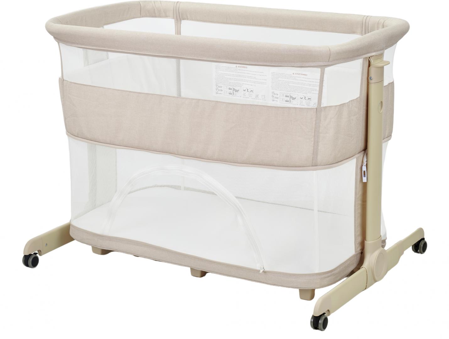 Patut 2 in 1, co-sleeper si tarc de joaca, bej, U-Grow [3]