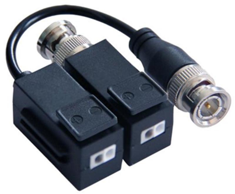 Supraveghere video analog - Video balun DS-1H18-A, Video balun pasiv Hikvision, DS-1H18-A ; set 2 bucati ( o bucata cu cablu si o bucata fara cablu); transmite semnal video pe cablu UTP pana la 350m; compatibil standard HDCVI/TV