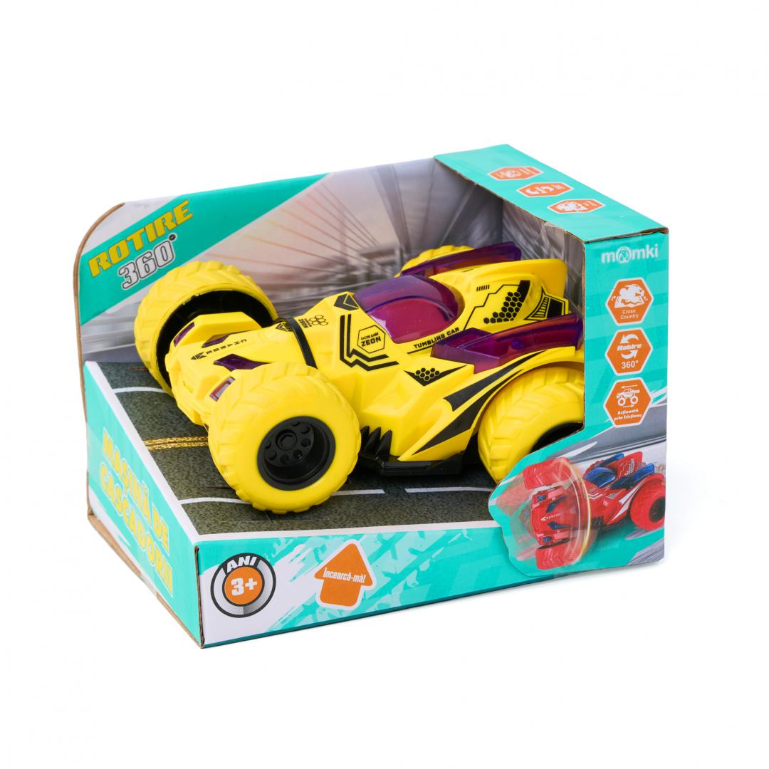 Masinute - MASINA PENTRU CASCADORII, OFF-ROAD, 360 DE GRADE, MOMKI, GALBEN