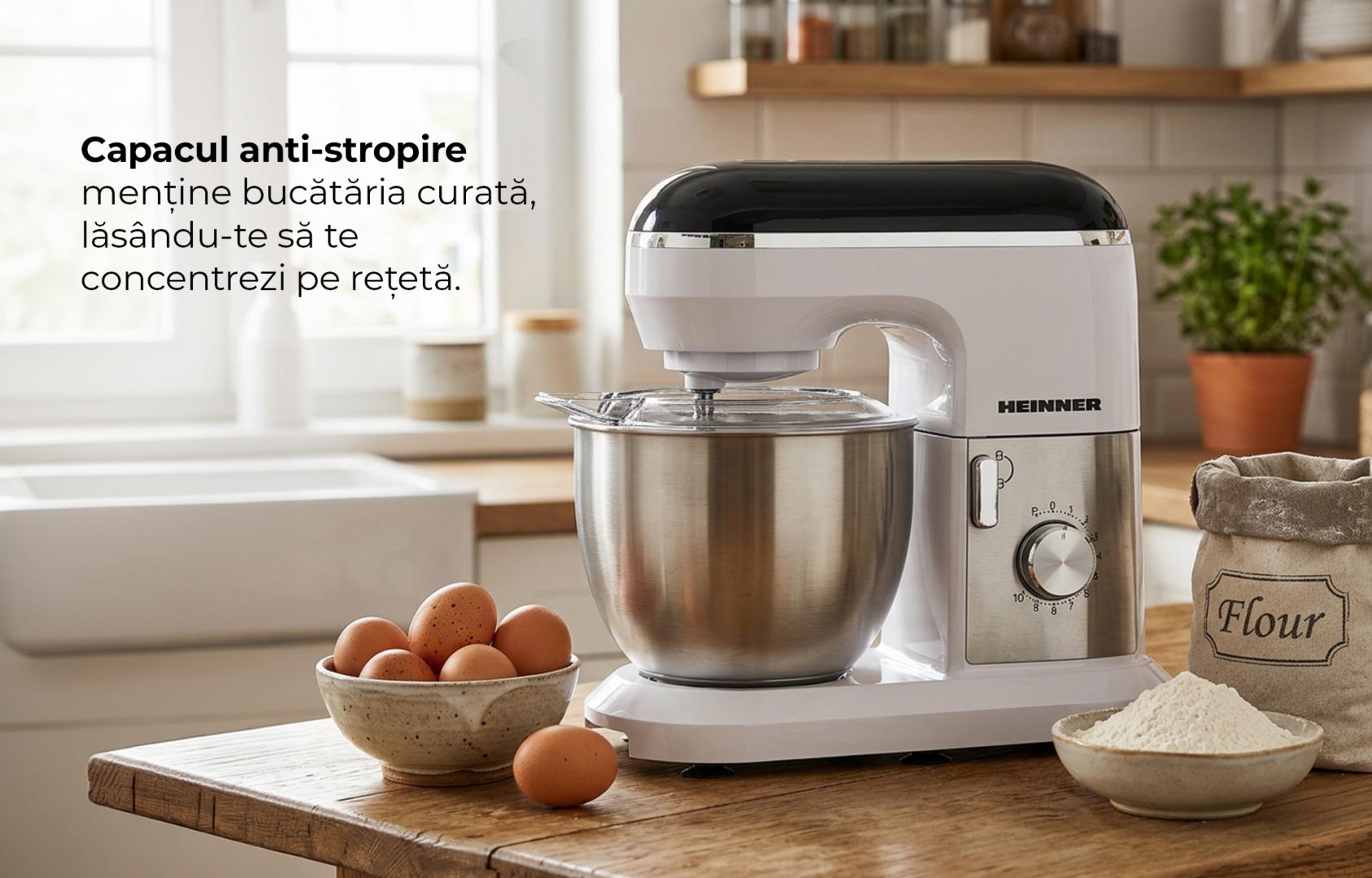 Mixer planetar Heinner GalaxyGourmet HPM-1010WHBK [6]