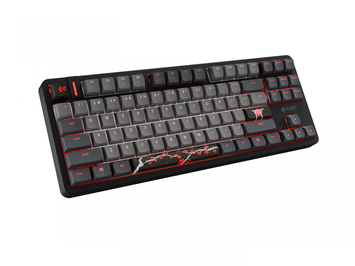 Tastaturi - Tastatura Mecanica Gaming Fury Kanabo K6, RGB, USB, Negru si Gri, TKL