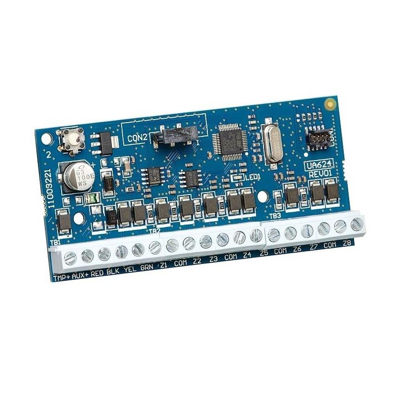 Protectie la efractie - Modul DSC NEO-M2108, extensie 8 zone pentru seria NEO, Iesire auxiliara de alimentare cu protectie la supratensiuni (12VDC/128mA)