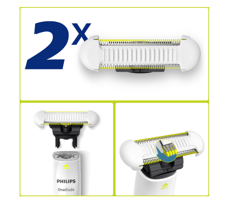 Lame de schimb PHILIPS OneBlade Intimate, unisex, 2 bucăți [1]