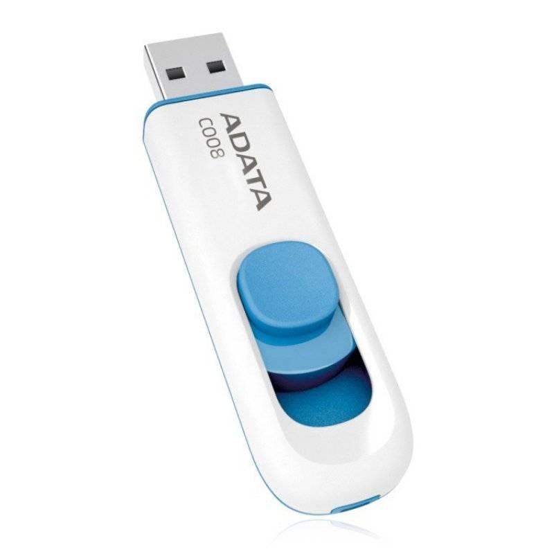PC, Periferice & Software - Memorie USB ADATA C008, 32 GB, USB 2.0, Alb