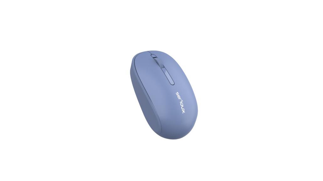 Mouse Serioux Spark 215 Wireless Albastru, Senzor: Optic, DPI: 1000, conexiune: Dongle USB 2,4 GHz, banda de frecventa: 2,4 GHz, click silentios, alimentare: 1 baterie AA inclusa, 1,5 V, cerințe OS: W [3]