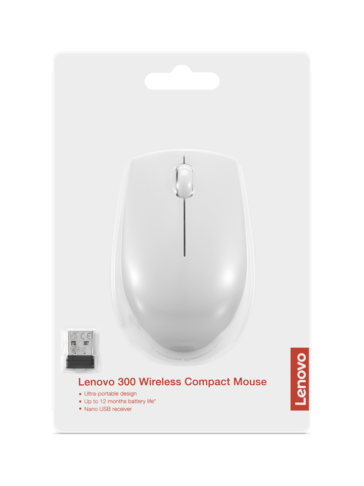 Mouse Wireless Lenovo 300, 1000 dpi, Gri [6]