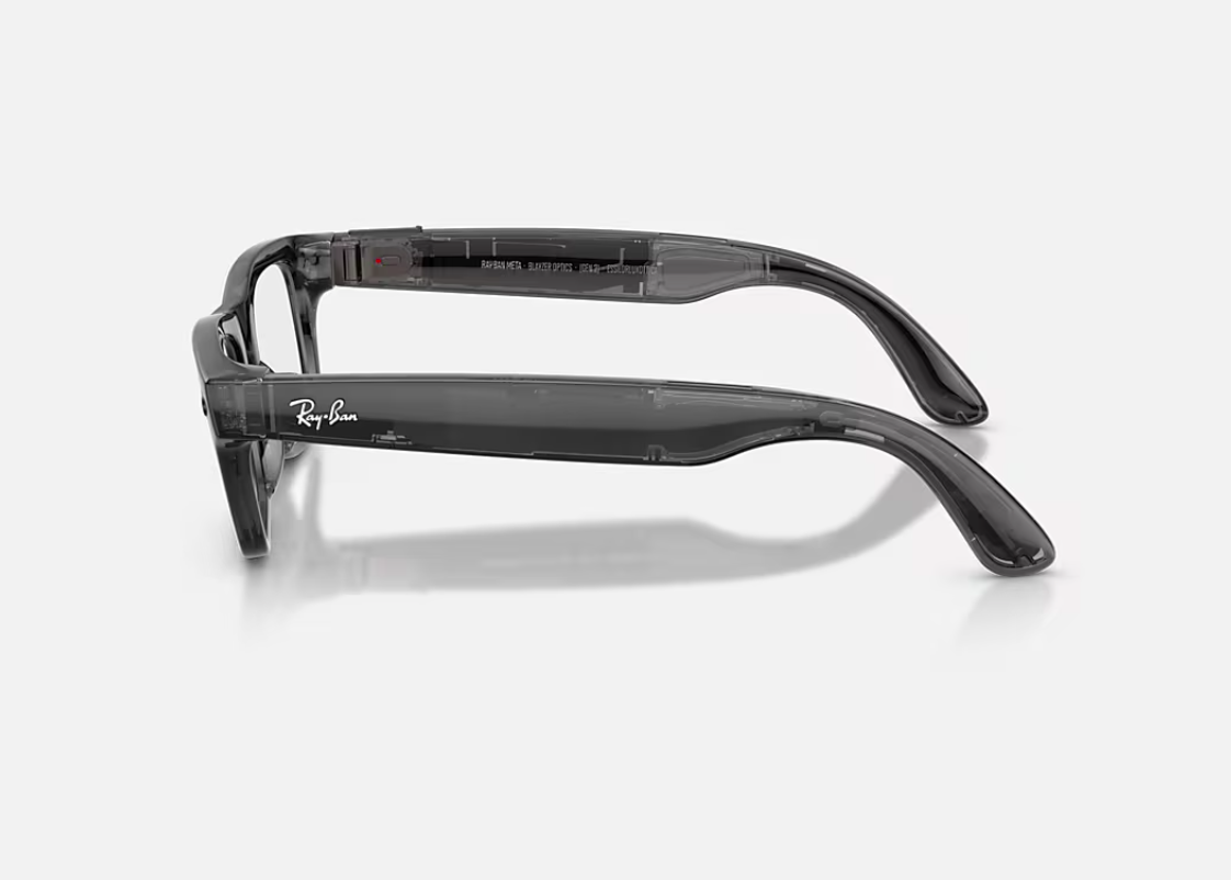 Ray-Ban Meta Blayzer Optics Gen 2 Universal Fit Shiny Transparent Black Demo Lens 50-19 [2]
