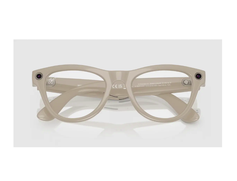 Ochelari Meta - Ray-Ban Meta Skyler Gen 1 High Bridge FIT Shiny Chalky Gray Clear/Sapphire Transitions 52-20