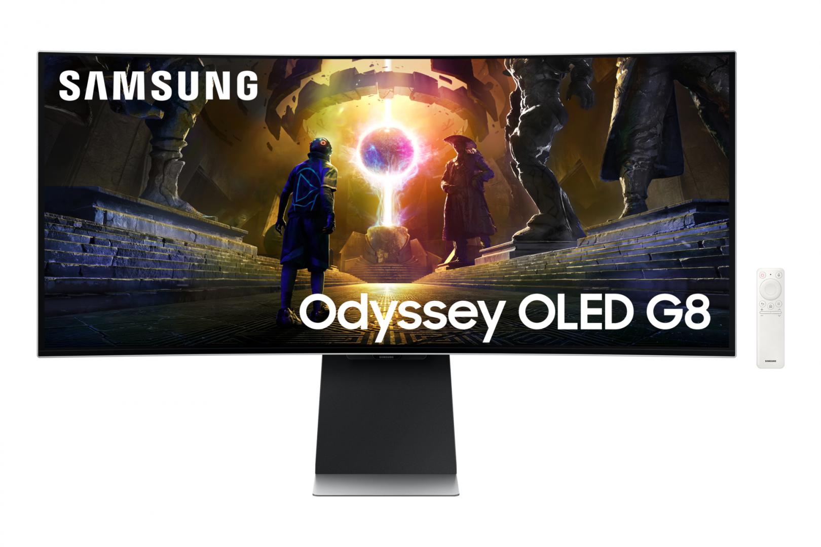 Monitoare LED - Monitor Samsung 34" LS34DG850SUXDU, Curvature: 1800R, Diagonal (inch): 34, Diagonal (cm): 86, Aspect ratio: 21:9, Panel: OLED, Resolution: 3440x1440, Refresh Rate: 175Hz, Response time GtG: 0.03ms, Br