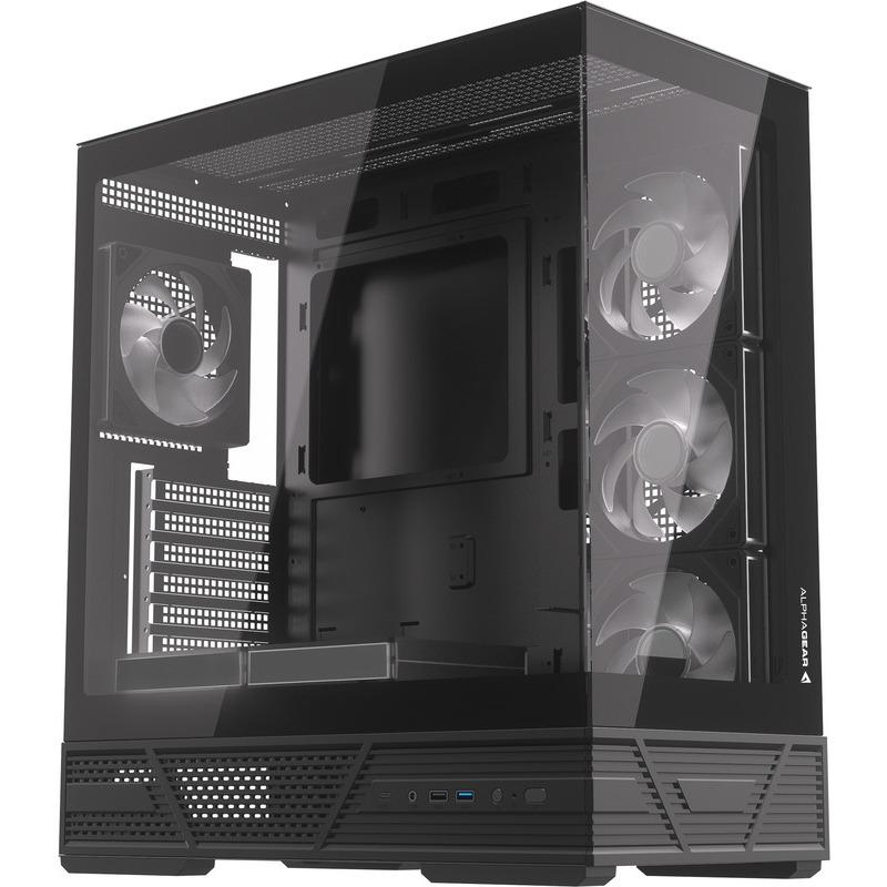 Carcasa ALPHAGEAR Dervish mark 2, RGB, Mid Tower, Black [1]