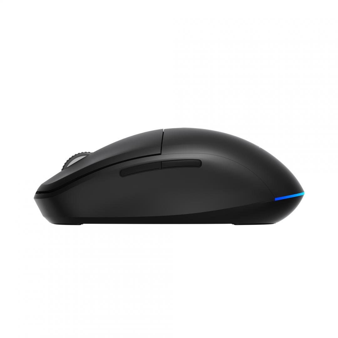 Mouse wireless AirFlow 2.4G+BT cu mod dual, cu receptor dual USB-A +USB-C; Reincarcabil USB-C, LED frontal Mod: 2.4G + Bluetooth Număr cheie: 6 Material: ABS Culoare: Negru complet DPI: 800-1200-1600  [5]