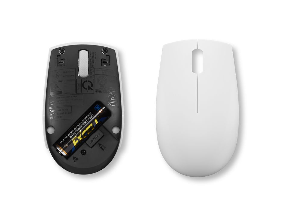 Mouse Wireless Lenovo 300, 1000 dpi, Gri [5]
