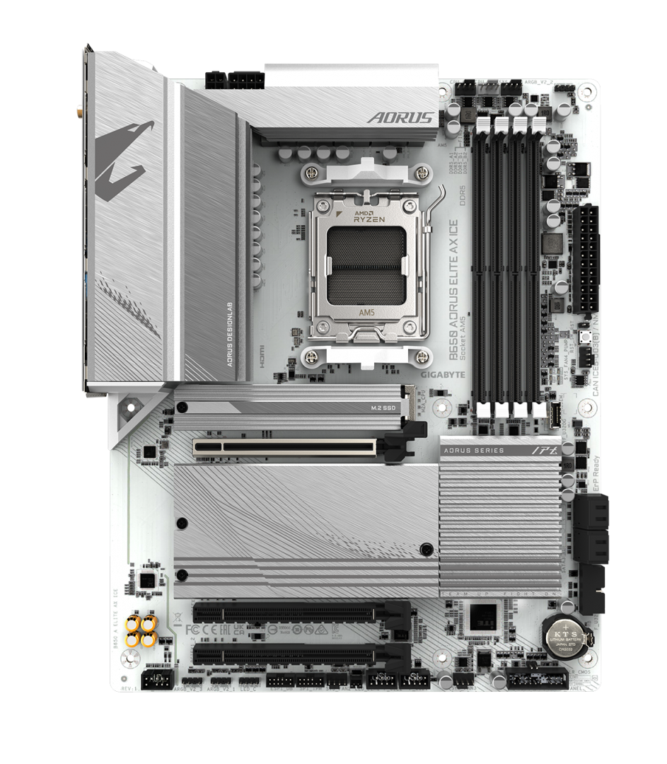 Placa de baza Gigabyte B650 AORUS ELITE AX ICE, Socket AM5, DDR5, ATX [1]