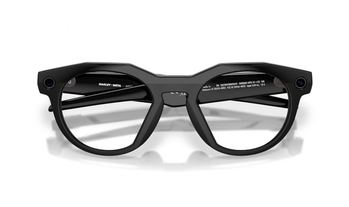 Oakley Meta HSTN AI Glasses Black Frame Clear Lenses Wide - High Bridge Fit [4]