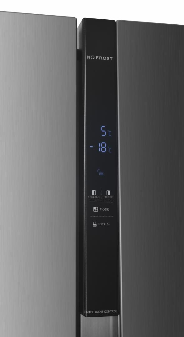 Side by Side HEINNER HSBS-H439NFXWDE++, No Frost, 439 L, Clasa E, Dozator apa, Aspect inox [2]