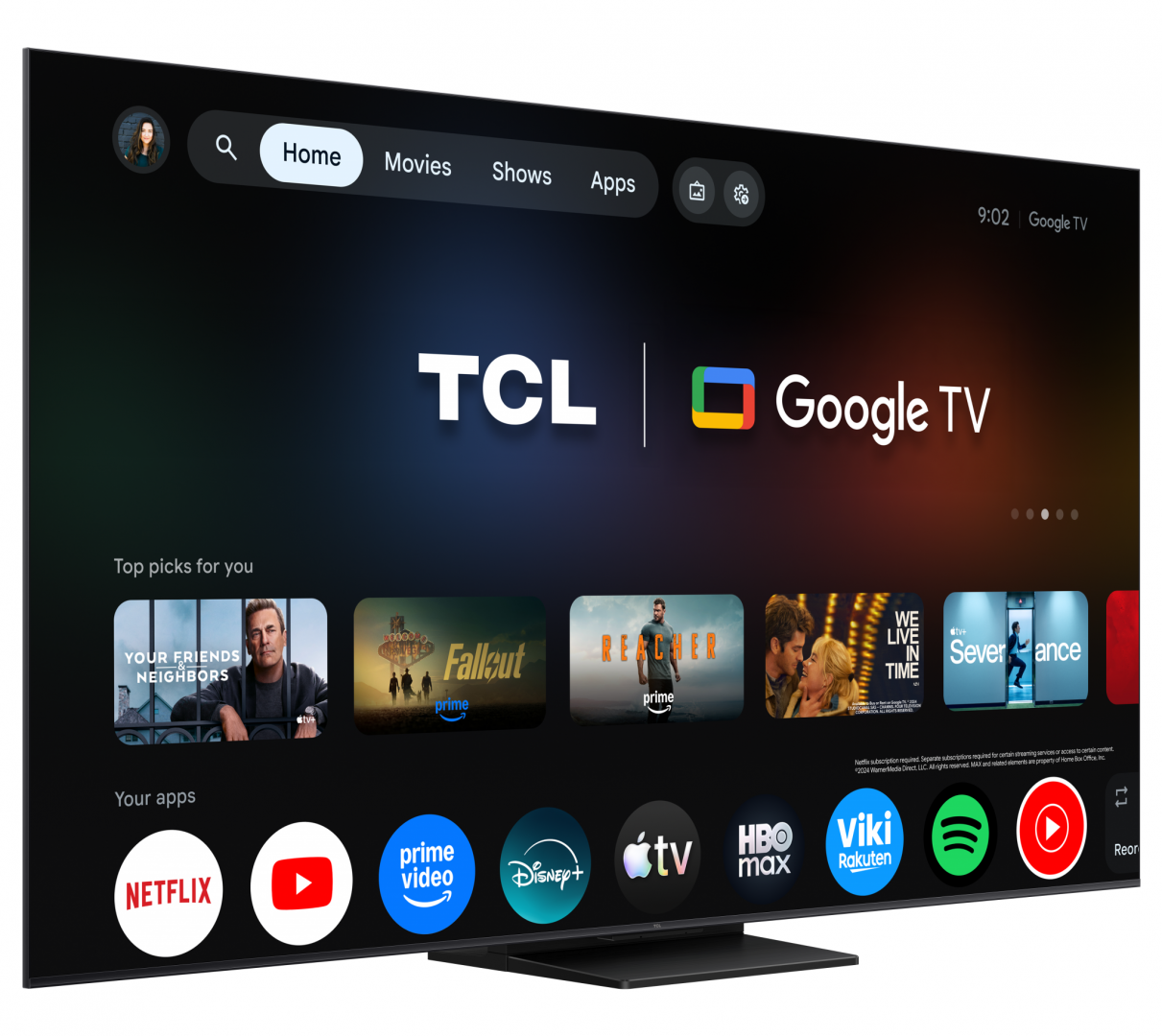 Televizor TCL SQD-MiniLED 65MSQLED80L, 164 cm, Smart Google TV, 4K, Onkyo (Model 2026) [2]