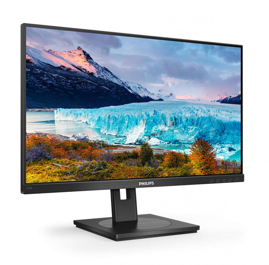Monitor Consumer Philips S Line 275S1AE/00, 27", 2560 x 1440 pixeli, Black, 3 ani Garantie [2]