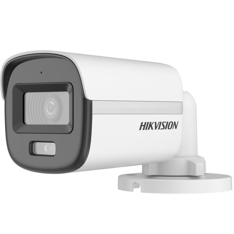 Camere supraveghere - Camera de supraveghere Bullet 2MP Hikvision DS-2CE10DF0T-LFS(2.8MM), lentila fixa 2.8mm, iluminare: 0.001 Lux @ (F1.0, AGC ON), 0 Lux cu lumina alba, IR 20m, lumina alba 20m, iesire TVI/AHD/CVI/CVBS, 