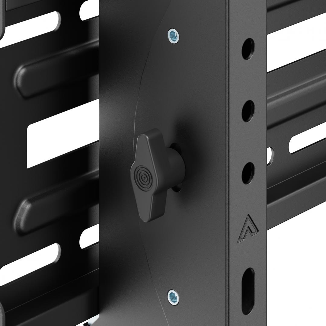 Suport perete TV Serioux 43-100" Tilt 75kg Profil 85mm Material: Otel Finisarea suprafeței: vopsea electrostatica Dimensiune ecran: 43"-100" Compatibilitate VESA: 75x75, 100x100, 100x150, 150x100, 100 [8]