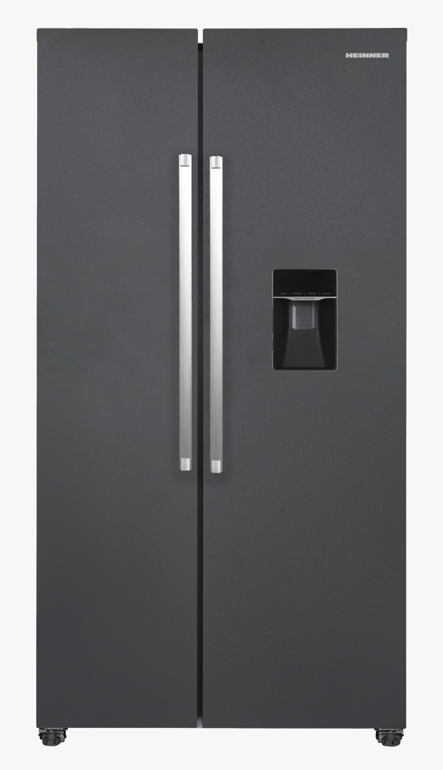 Aparate frigorifice - Side by Side HEINNER HSBS-HM529NFINVDGWDE++, No Frost, 529 L, Clasa E, Dozator apa, Gri antracit texturat