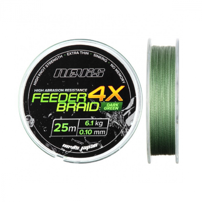 Fir Textil Nevis Feeder 4xBraid Dark Green 0.14mm 25m [1]