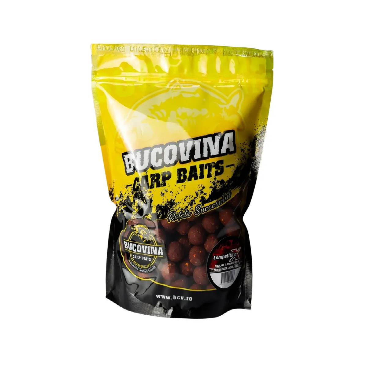 Boilies Bucovina Competition X Squid & Căpșuni Tare 20mm 1kg [1]