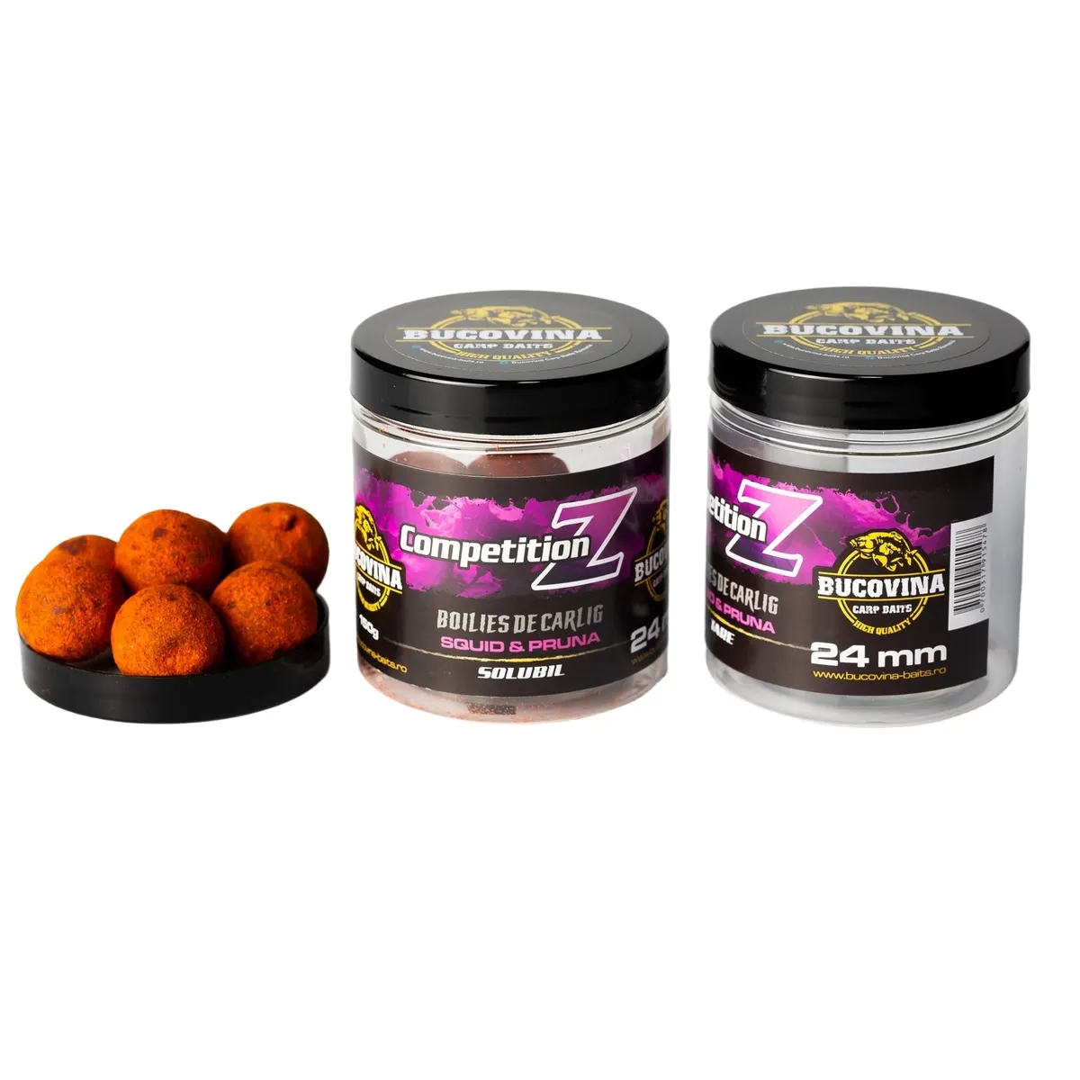 Boilies de Cârlig Tare Glazurate Bucovina Z Squid & Prună 24mm 150g – Selecție Crap Mare [1]