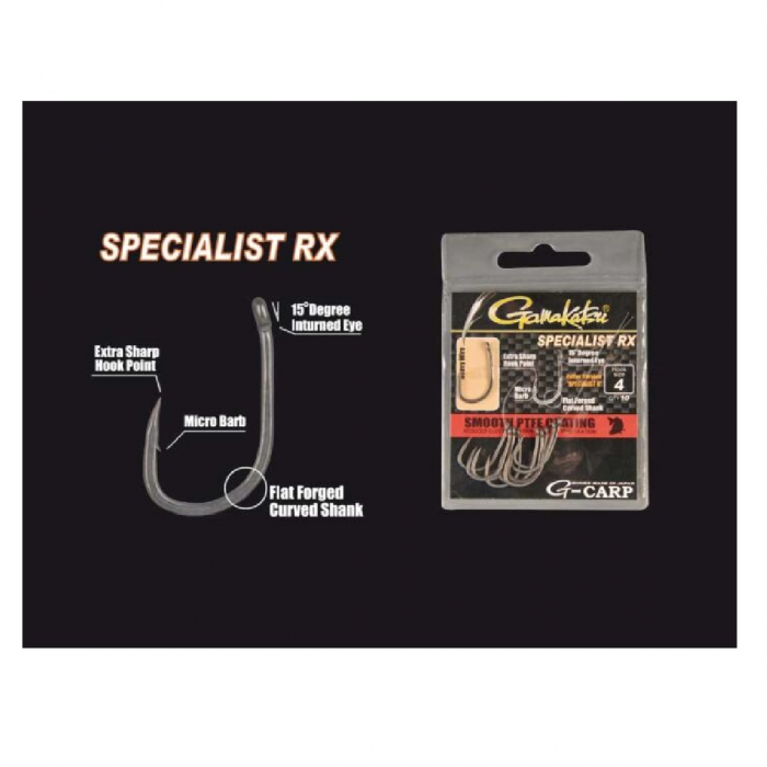 Carlige Gamakatsu G-Carp Specialist RX Black Nickel, Nr.6 [2]