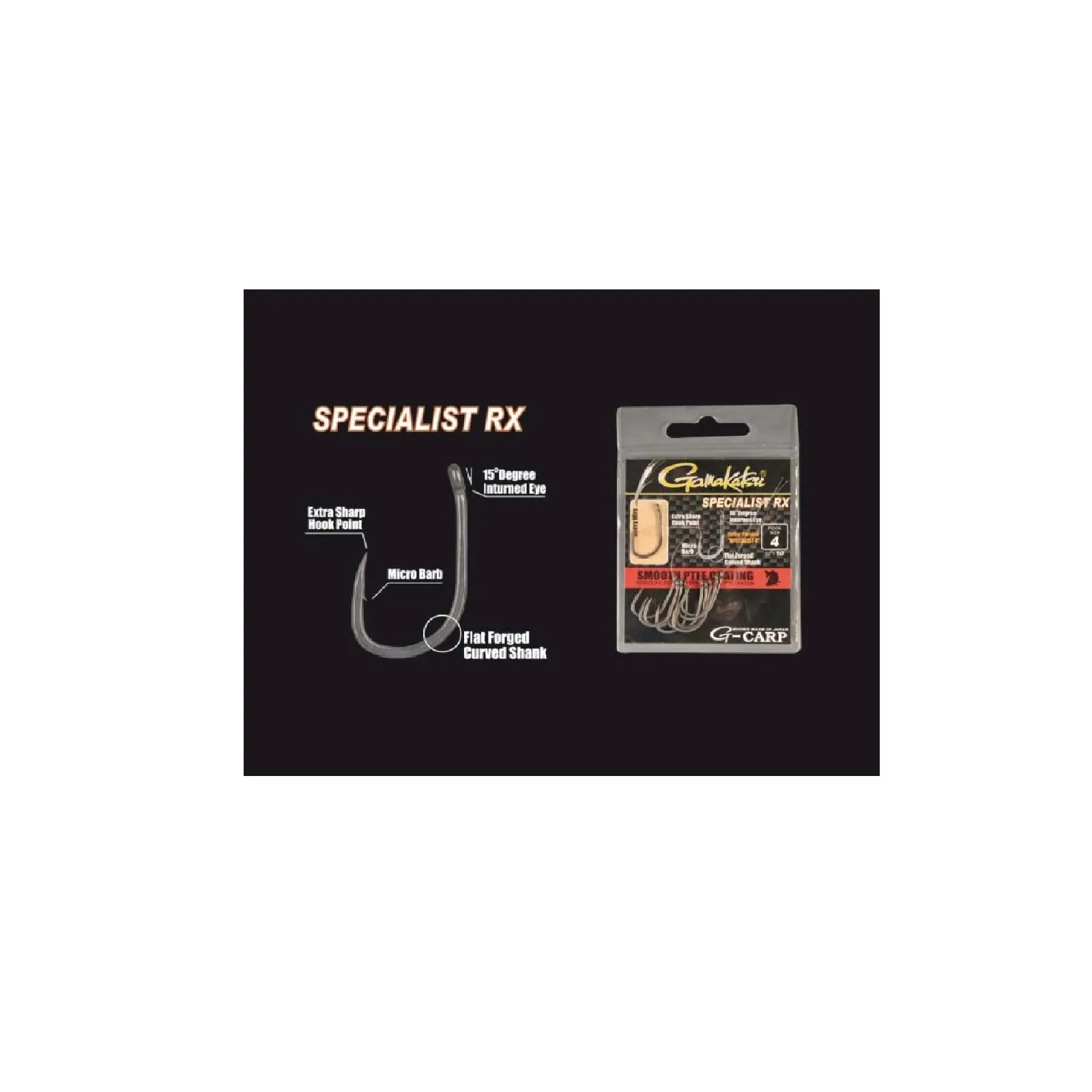 Carlige Gamakatsu G-Carp Specialist RX Nr.8  Black Nickel  PTFE [2]